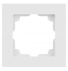 Рамка для розеток и выключателей Intro Accent 6-501-01М на 1 пост, СУ, белый матовый  Б0063730  Intro