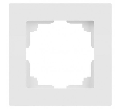 Рамка для розеток и выключателей Intro Accent 6-501-01М на 1 пост, СУ, белый матовый  Б0063730  Intro