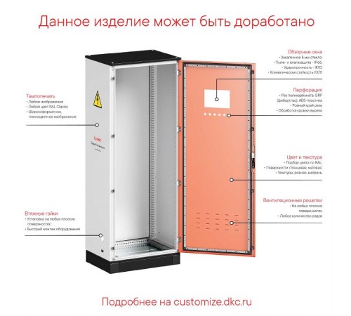 Дверь боковая для корпусов CQE & CQE N, ВхГ 2200х800 мм RAM block  R5NCPLE2280  DKC