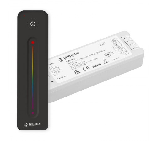 Диммер INTELLIGENT ARLIGHT  SMART-SET-PWM-104-52-RGB-SUF White (12-24V, 3x4A, ПДУ LINE, 2.4G)  036189  Arlight