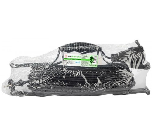 Удлинитель силовой ЭРА GREEN LINE FR-6-20m Greenline на рамке 1 розетка без заземления 20м ПВС 2x0.75мм2   Б0065100  ЭРА