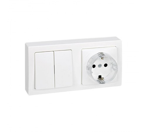 Simon 73 Рамка горизонтальная, 2 поста, 75*146мм, S73 Loft, белый  73620-60  Simon