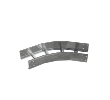 Угол лестничный горизонтальный 45 гр. 150х300х1,2 мм R600 N  LGL45-150-300-1.2-R600 N  КМ - профиль