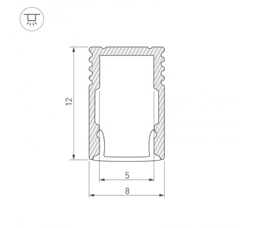 Профиль SL-MINI-8-H12-2000 ANOD  023714  Arlight