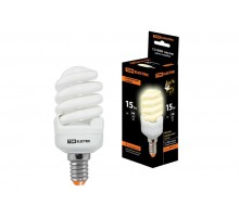 Лампа энергосберегающая КЛЛ 15Вт E14 827 cпираль FSТ2 КОМПАКТ 40х98мм  SQ0323-0182  TDM