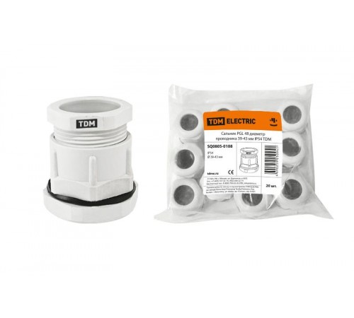 Сальник PGL 48 диаметр проводника 39-43 мм IP54  SQ0805-0108  TDM