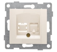 Bravo Розетка телефонная RJ12, одинарная, СУ, беж  С10Т1-003  GUSI Electric