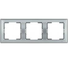 РГ-3-БС Рамка 3 мест. гориз. BOLERO серебряный  EMB30-K23  IEK