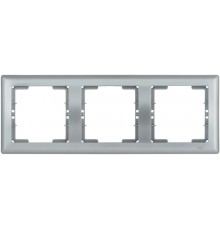 РГ-3-БС Рамка 3 мест. гориз. BOLERO серебряный  EMB30-K23  IEK