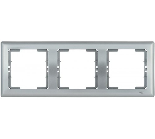 РГ-3-БС Рамка 3 мест. гориз. BOLERO серебряный  EMB30-K23  IEK
