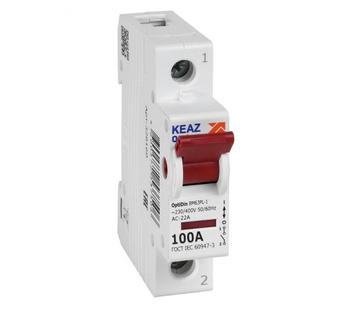Выключатель нагрузки модульный OptiDin BM63PL-1100-УХЛ3 (BM63PL)  328160  КЭАЗ