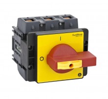 Выключатель-Разъединитель 3P 125A IP20 с красной рукояткой на дверцу 4 винта 1 замок  MSD125360R  SE