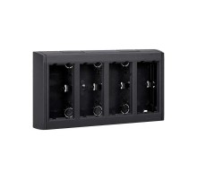 Simon Connect Блок настенный на 4 S-модуля Сима Про, поверхностный монтаж, графит  SBC400-14  Simon