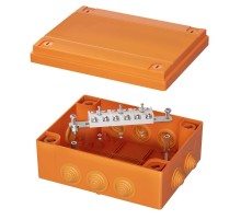 Коробка пластиковая FS с кабельными вводами и клеммниками, IP55, 240x190x90 мм, 6р, 450V, 32A, 10 мм2, нерж.контакт  FSK41610  DKC