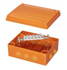 Коробка пластиковая FS с кабельными вводами и клеммниками, IP55, 240x190x90 мм, 6р, 450V, 32A, 10 мм2, нерж.контакт  FSK41610  DKC