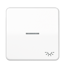 Клавиша с окошком и символом "освещение" для выключателей с подсветкой; белая  CD590KO5LWW  Jung