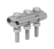 Зажим плашечный ПС-2-1 (9,1-12,0 мм2) 2 болта (6/30/1440)  Б0038781  ЭРА