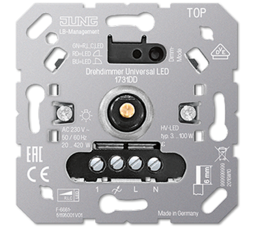 Роторный диммер универсальный LED  1731DD  JUNG