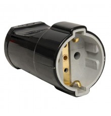 Штепсельное гнездо с/з черное 16А 250 В EKF Proxima EKF  ASG16-30-r  EKF