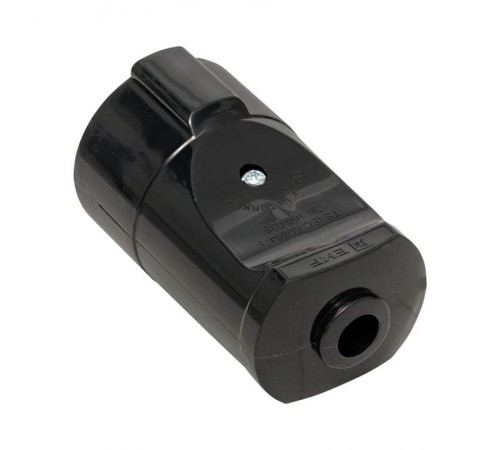 Штепсельное гнездо с/з черное 16А 250 В EKF Proxima EKF  ASG16-30-r  EKF