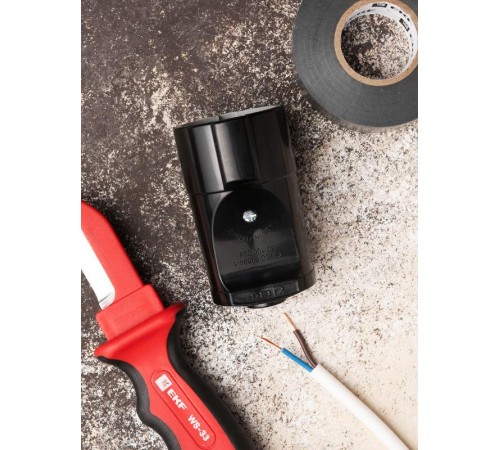 Штепсельное гнездо с/з черное 16А 250 В EKF Proxima EKF  ASG16-30-r  EKF