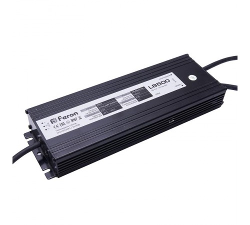 Трансформатор для светодиодной ленты LB500 DC24V 200W IP67 244*80*32мм  25934  Feron