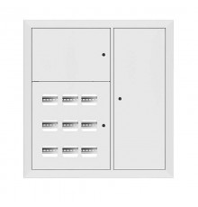 Щит этажный 9 кв. RAL9003 3 окна в ряд по гориз. (1000х950х150)  PROxima mb29-v-9-ral9003-1 EKF