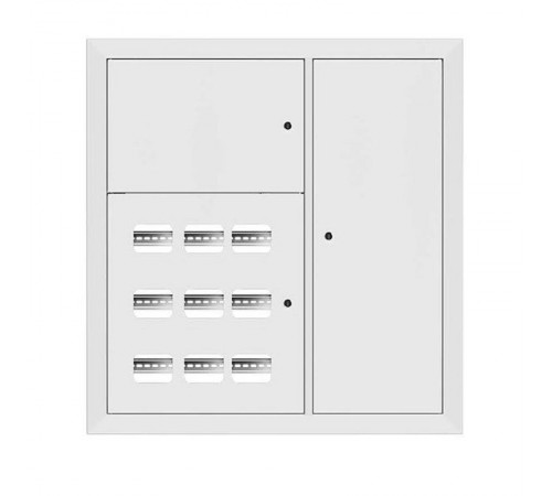 Щит этажный 9 кв. RAL9003 3 окна в ряд по гориз. (1000х950х150)  PROxima mb29-v-9-ral9003-1 EKF