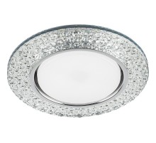 Светильник потолочный встраиваемый под лампу GX53 CD4032 20LED*2835 SMD 4000K, 15W GX53, без лампы, прозрачный, хром  32996  FERON