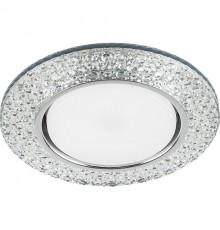 Светильник потолочный встраиваемый под лампу GX53 CD4032 20LED*2835 SMD 4000K, 15W GX53, без лампы, прозрачный, хром  32996  FERON