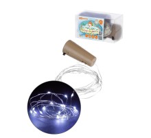 Гирлянда-пробка для бутылки "Роса20" 20LED, 2м, 6000К, 3хAG13/LR44,  SQ0361-0103  TDM