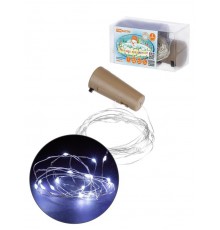 Гирлянда-пробка для бутылки "Роса20" 20LED, 2м, 6000К, 3хAG13/LR44,  SQ0361-0103  TDM