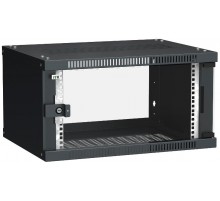 Шкаф LINEA WE 6U 600x450мм дверь стекло черный  LWE5-06U64-GF  ITK