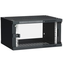 Шкаф LINEA WE 6U 600x450мм дверь стекло черный  LWE5-06U64-GF  ITK