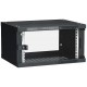 Шкаф LINEA WE 6U 600x450мм дверь стекло черный  LWE5-06U64-GF  ITK