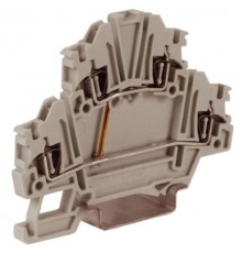 HMD.1/CIGR, 2-х уровневый проходной зажим, серый, 1,5 кв.ммс постоянной перемычкой  ZHD120GR  DKC