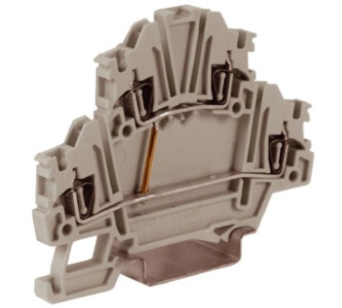 HMD.1/CIGR, 2-х уровневый проходной зажим, серый, 1,5 кв.ммс постоянной перемычкой  ZHD120GR  DKC