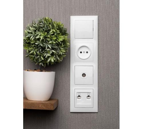 Валенсия рамка 4-местная белая EKF PROxima   EWM-G-304-10   EKF