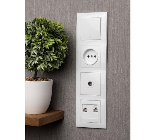 Валенсия рамка 4-местная белая EKF PROxima   EWM-G-304-10   EKF