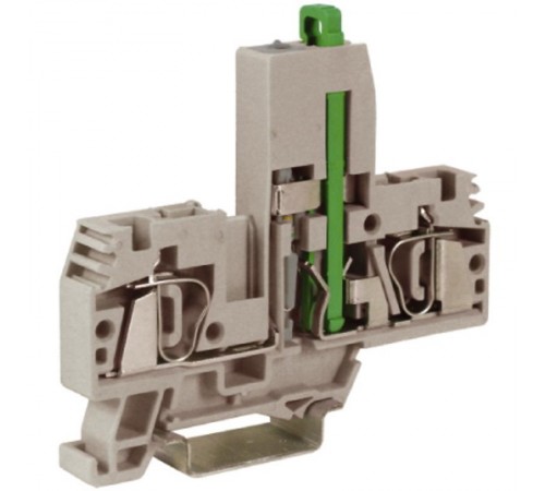 HMF.4/L48, держатель предохранителя, 4 кв.мм, серый с микросхемой LED 48 В  ZHF248GR  DKC