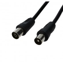 Шнур ТВ гнездо - ТВ штекер, длина 1,5 метра, черный  17-5002  REXANT