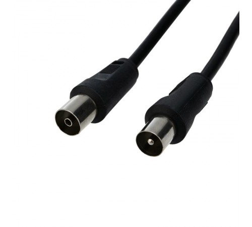 Шнур ТВ гнездо - ТВ штекер, длина 1,5 метра, черный  17-5002  REXANT