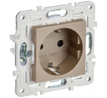 SKANDY Розетка с з/к/ш 16А б/к SK-R06Sh шампань  SK-R14-16-1-K37  IEK