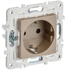SKANDY Розетка с з/к/ш 16А б/к SK-R06Sh шампань  SK-R14-16-1-K37  IEK