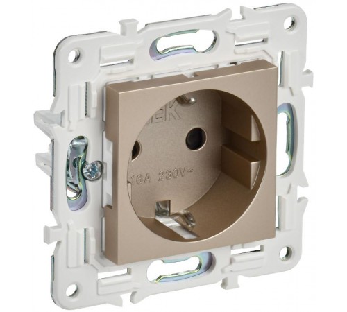 SKANDY Розетка с з/к/ш 16А б/к SK-R06Sh шампань  SK-R14-16-1-K37  IEK