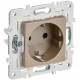 SKANDY Розетка с з/к/ш 16А б/к SK-R06Sh шампань  SK-R14-16-1-K37  IEK