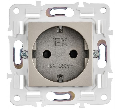 SKANDY Розетка с з/к/ш 16А б/к SK-R06Sh шампань  SK-R14-16-1-K37  IEK