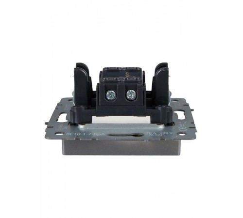 BRITE Выключатель 1-клавишный проходной с индикацией 10А ВС10-1-7-БрА алюминий  BR-V12-1-10-K47  IEK