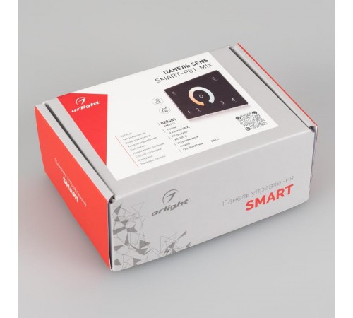 Панель Sens SMART-P81-MIX Black (230V, 4 зоны, 2.4G) (Arlight, IP20 Пластик, 5 лет)  028401  Arlight