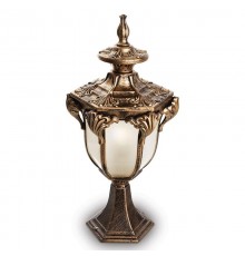 Светильник садово-парковый PL4043 60W 230V E27 200*175*430мм черное золото (на постамент)  11423  FERON